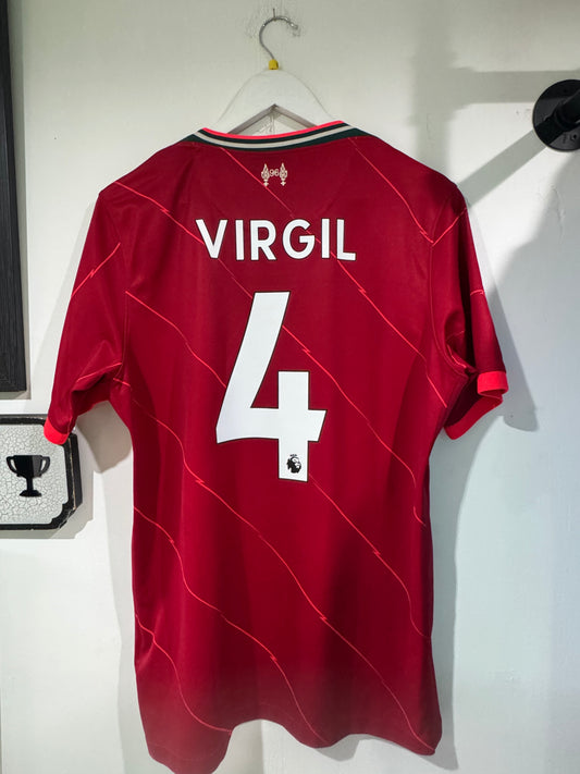 Liverpool 2021/22 home shirt medium Virgil 4