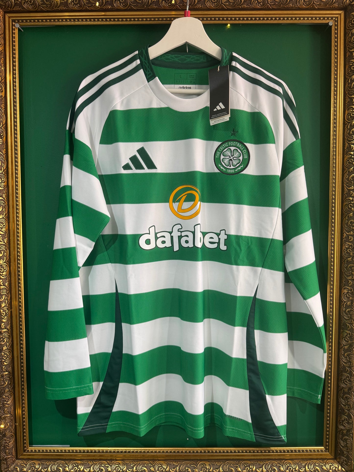 Celtic 2024/25 home shirt large ls BNWT