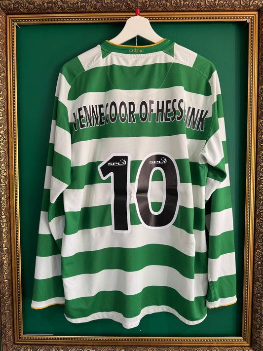 Celtic 2008/09 home shirt large ls Vennegoor of Hesselink 10