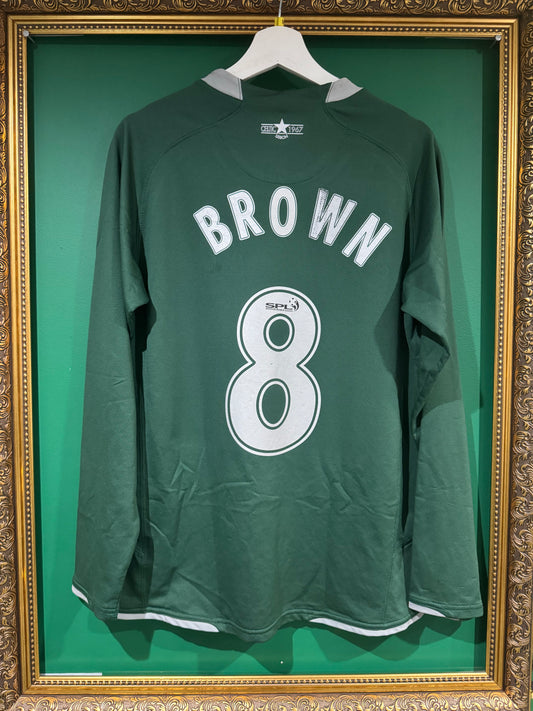 Celtic 2007/08 away shirt medium Brown 8 long sleeve
