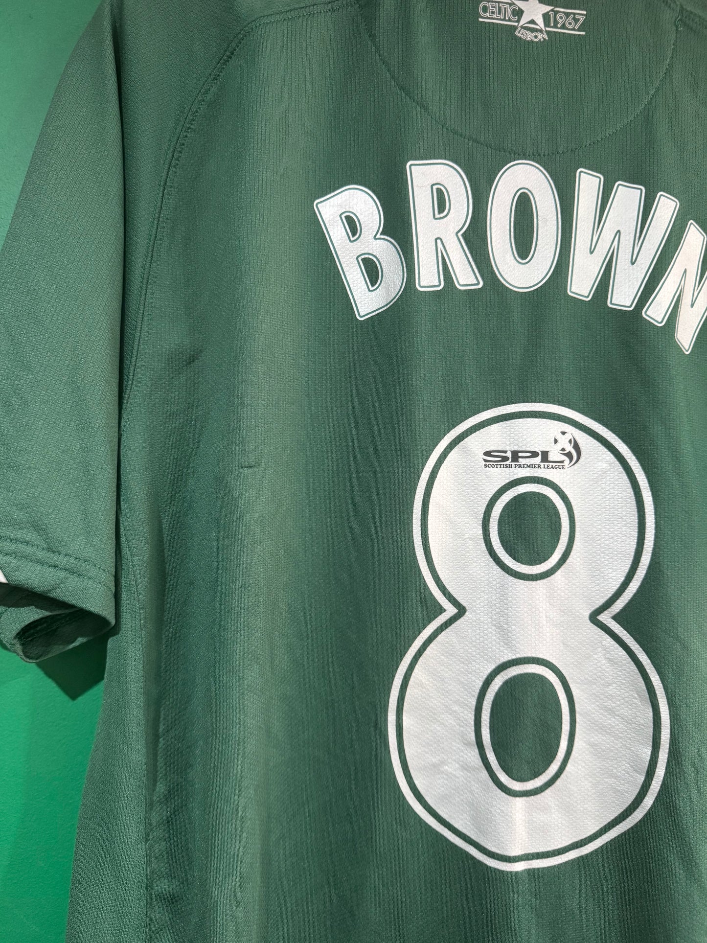 Celtic 2007/08 away shirt large Brown 8