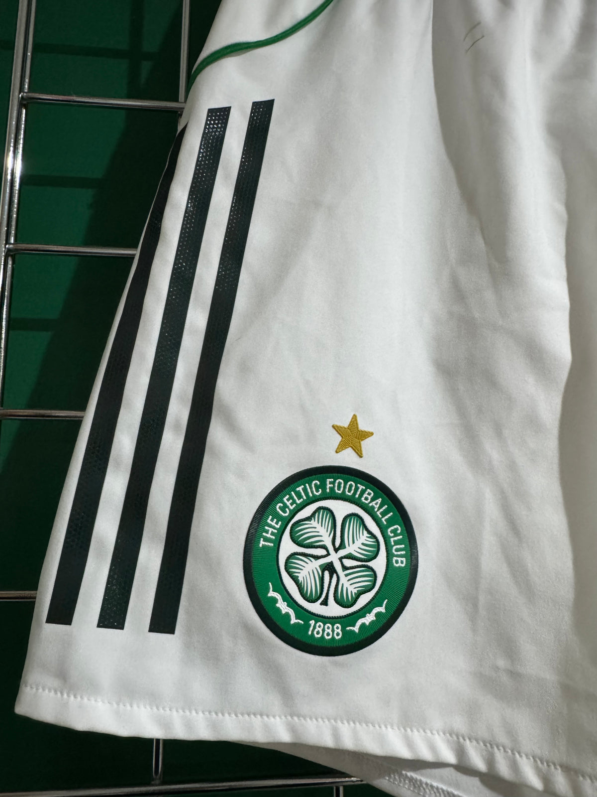Celtic home European elite matchworn shorts small McCowan 14