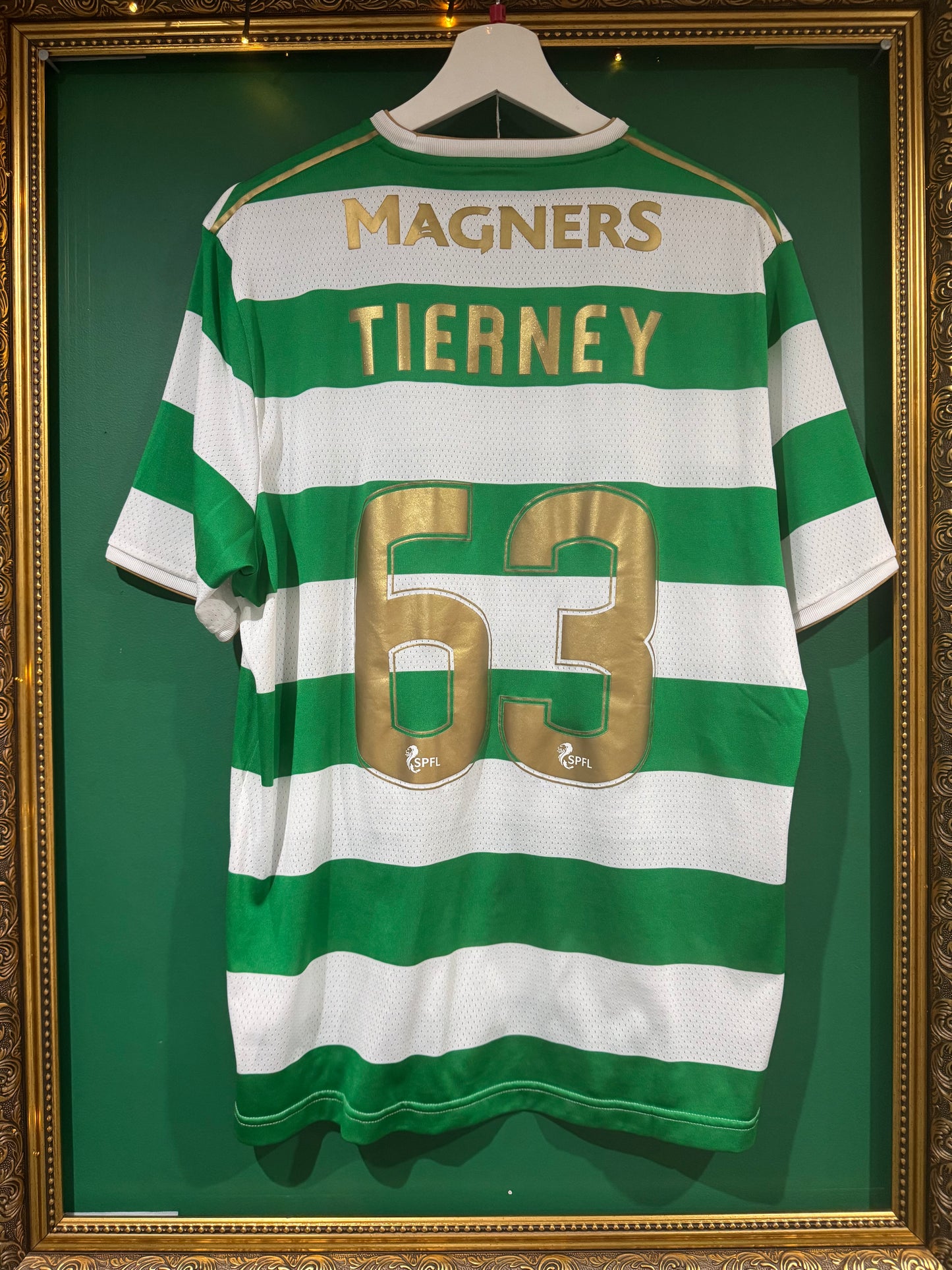 Celtic 2017/18 home shirt large  Tierney 63