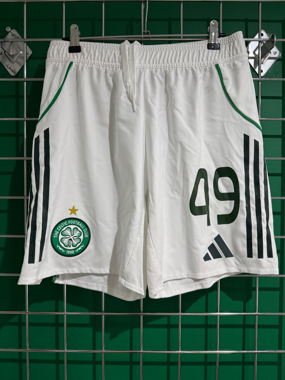 Celtic home European Match shorts small Forrest 49