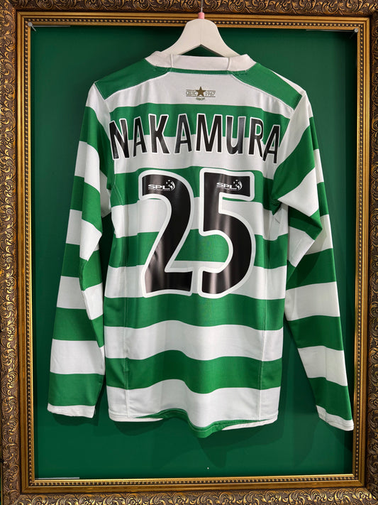 Celtic 2007/08 home shirt small ls Nakamura 25