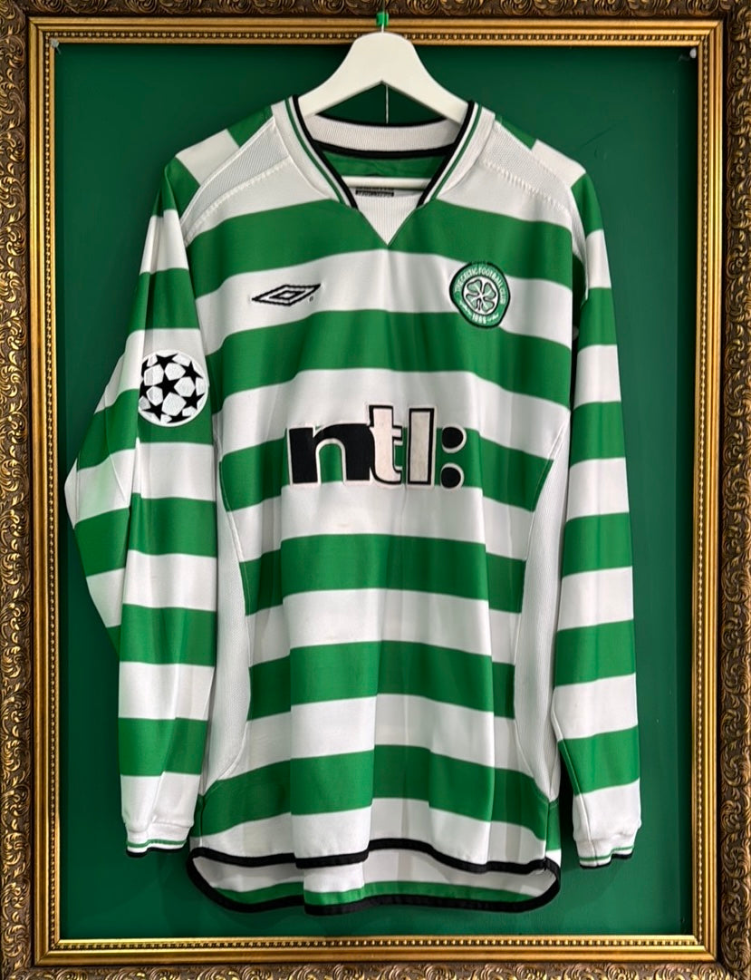 Celtic 2001/03 Home shirt Sutton 9 champions league xlarge