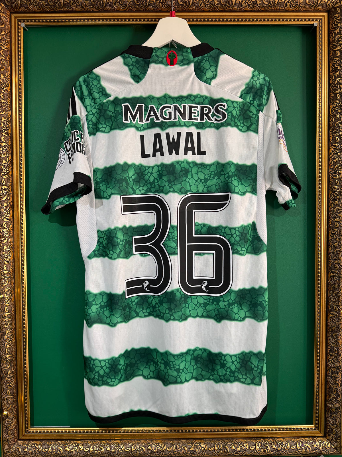 Celtic 2023/24 home match prepared shirt large Lawal 36