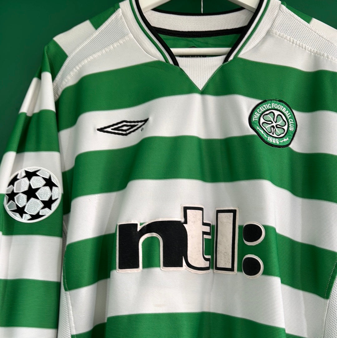 Celtic 2001/03 Home shirt Sutton 9 champions league xlarge