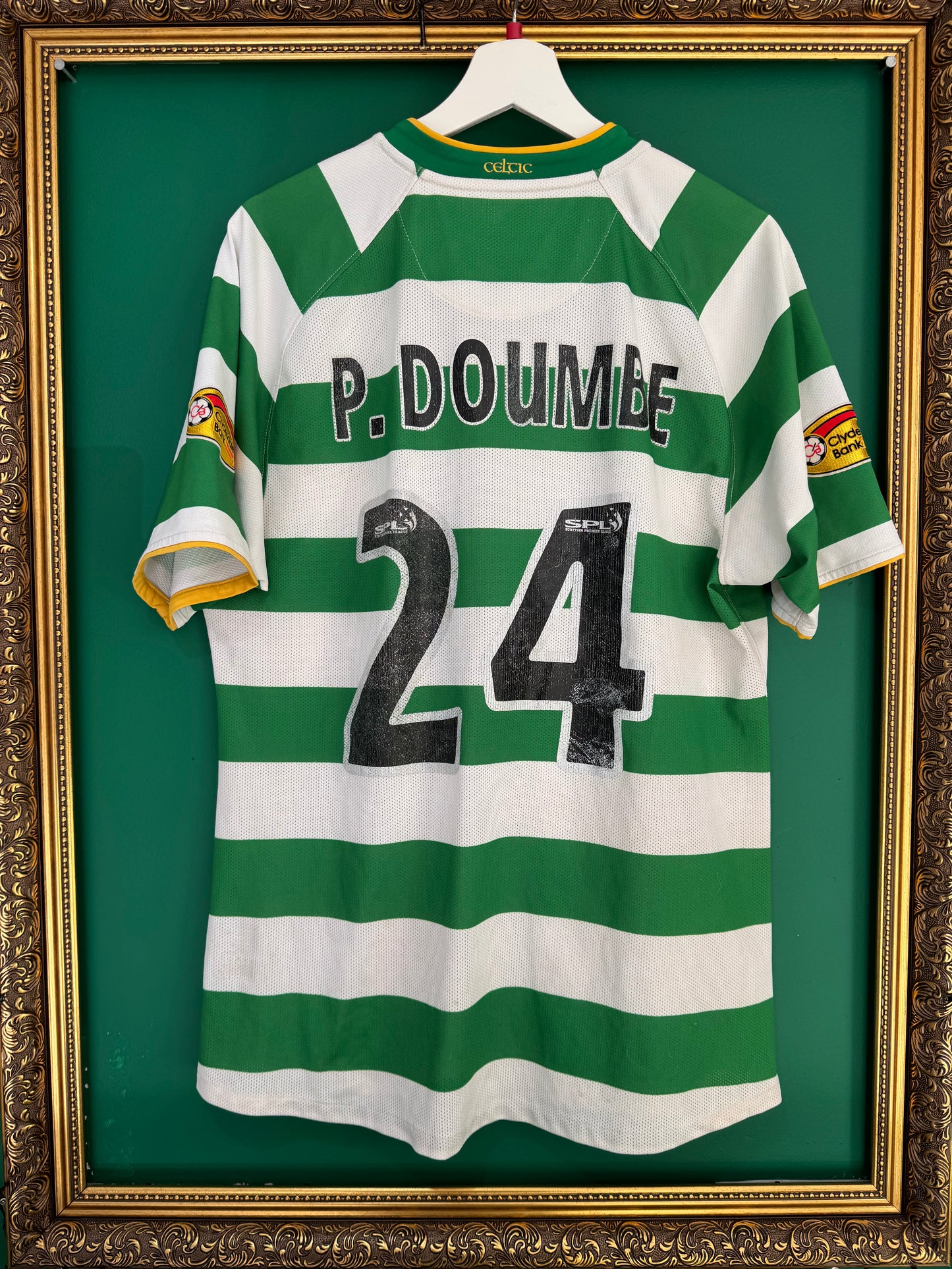 Celtic 2008/09 home large matchworn player issue shirt Doumbe 24