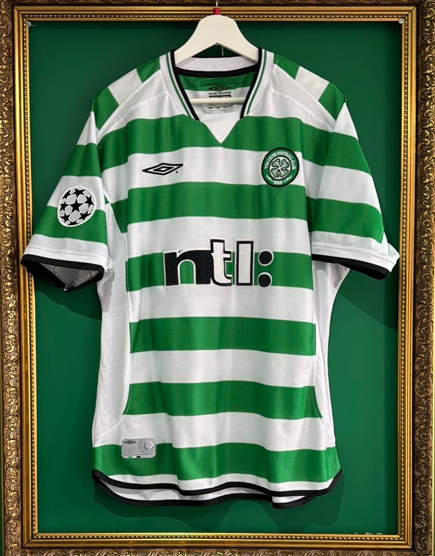 Celtic 2001/03 home shirt Larsson champions league large