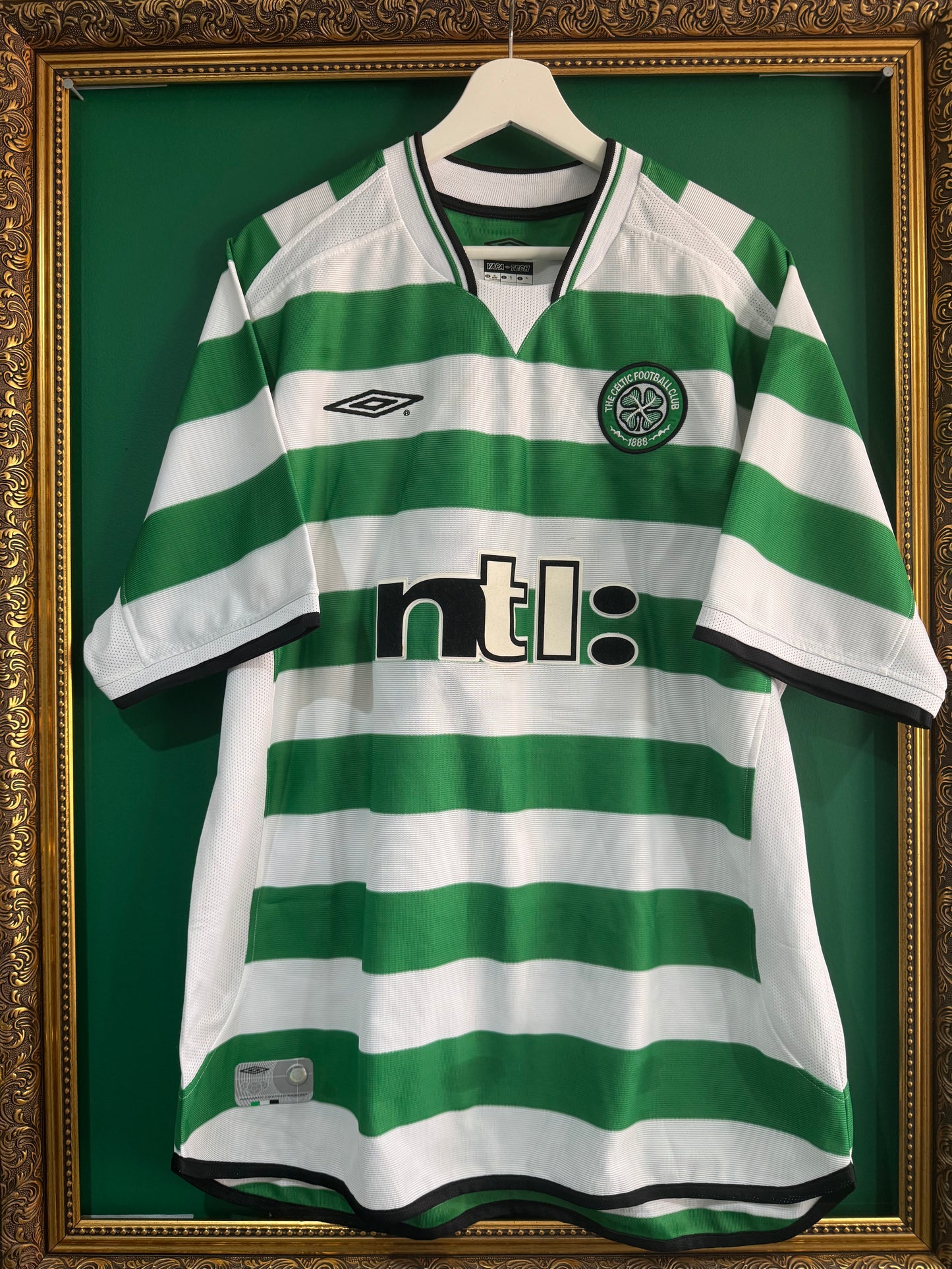 Celtic 2001/03 home shirt xlarge matchworn / player issue pre season 25 Lubo Moravcik