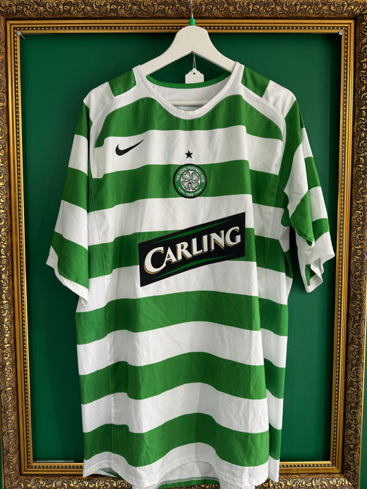 Celtic 2006/07 home match prepared / matchworn player issued shirt Virgo 4 x-large